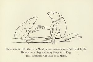 Er was een oude man in een moeras, wiens manieren nutteloos en hard waren door Edward Lear