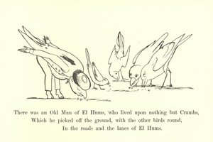 Er was een Oude Man van El Hums, die leefde van niets anders dan Kruimels door Edward Lear
