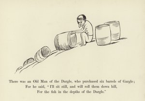 Er was een Oude Man van de Dargle, die zes vaten Gargle kocht door Edward Lear