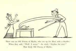 Er was een Oude Persoon van Blythe, die zijn Vlees met een Zeis sneed door Edward Lear