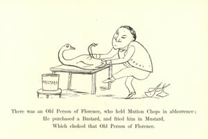 Er was een Oude Persoon van Florence, die Mutton Chops verafschuwde door Edward Lear