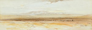 Twee uitzichten van Thebe door Edward Lear