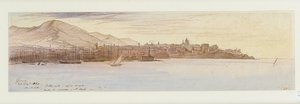 Uitzicht op Genua, 1864 door Edward Lear