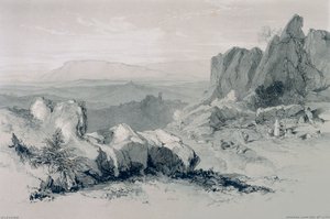 Gezichten in Rome en omgeving: uitzicht op Olevano door Edward Lear
