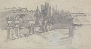 Villa Torlania, voorheen Villa Conti, Erascati door Edward Lear