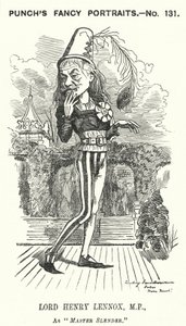 Punch cartoon: Lord Henry Lennox, Engelse conservatieve politicus door Edward Linley (after) Sambourne