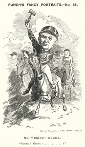 Punch cartoon: Mr "Bruce" Rymill door Edward Linley (after) Sambourne