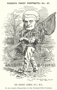 Punch cartoon: Sir Henry James door Edward Linley (after) Sambourne