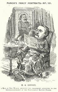 Punch cartoon: Thomas Hay Sweet Estcott, Engelse journalist en redacteur