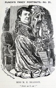 Geïllustreerd portret van Mary Elizabeth Braddon (Maxwell)