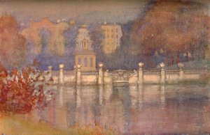 De Serpentine, Hyde Park, ca. 1911 door Edward Louis Lawrenson