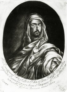 Zijne Excellentie Hamet Ben Hamet Ben Haddu Otter, gepubliceerd door John Lloyd, 1682