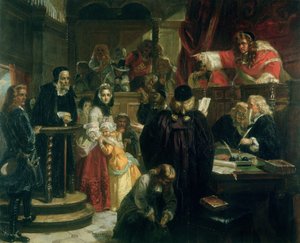 Rechter Jeffries Scheldt Richard Baxter uit tijdens zijn Proces