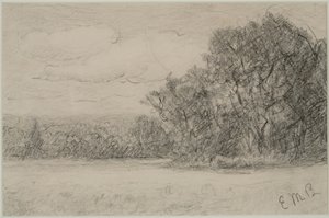 Landschap (#1) ca. 1880s door Edward Mitchell Bannister