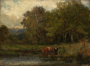 Landschap, 1895 door Edward Mitchell Bannister