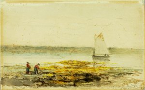 Ochtend aan de kust door Edward Mitchell Bannister