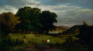 Eikenbomen, 1876 door Edward Mitchell Bannister