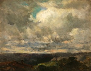 Zonder titel (landschap, bewolkte hemel) door Edward Mitchell Bannister