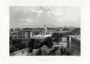 Lucknow, hoofdstad van de staat Uttar Pradesh, India, 19e eeuw door Edward Paxman Brandard