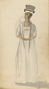 Portret van een West-Indische dame, begin 19e eeuw door Edward Pelham Brenton