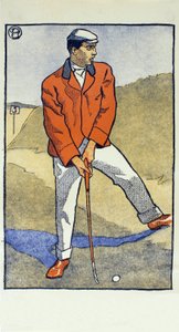Juni/Juli, detail van 1931 Golfkalender, pub. 1931 door Edward Penfield