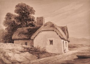 Landschap met huisje