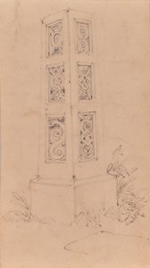 Monumentschets door Edward Pretty