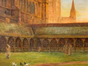 Lincoln Cathedral - De kloosters, 1880