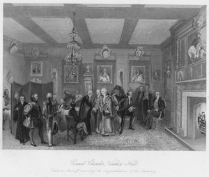 Raadskamer, Vintners Hall. Vintner Sheriff ontvangt de felicitaties van zijn gezelschap, ca. 1