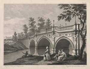Perspectiefweergave van de Brug bij Sion door Edward Rooker