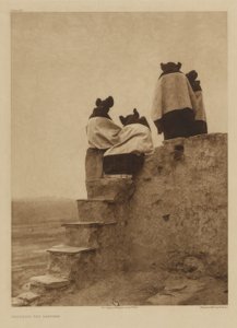 Kijken naar de dansers door Edward S. Curtis