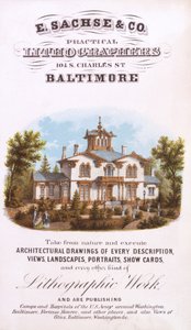 E. Sachse und Co., Praktische Lithografen, 104 S. Charles St., Baltimore