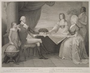 De familie Washington door Edward Savage