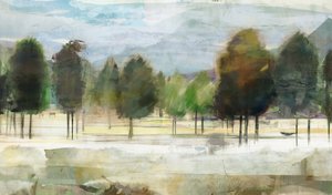 Abstracte boslandschap door Edward Selkirk