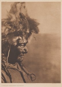 Een medicijnhoofdtooi Blackfoot door Edward Sheriff Curtis