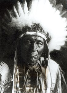 Iron Plume - Ogalala, inheems Amerikaans door Edward Sheriff Curtis