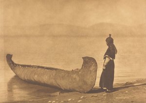 Aan de Oever van het Meer - Kutenai door Edward Sheriff Curtis