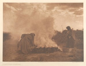Aardewerkbranders bij Santa Clara door Edward Sheriff Curtis