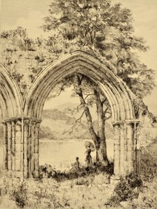 De Forth: Meer van Menteith vanaf Inchmahome Priory, ca. 1880 door Edward Slocombe
