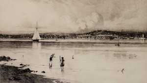 Broughty Ferry vanaf Tayport door Edward Smith Hodgson