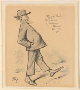 Algernon Charles Swinburne op Wimbledon Common door Edward Tennyson Reed