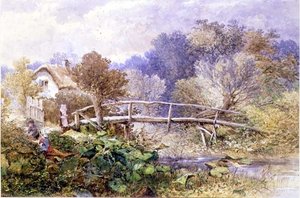 Bij Tapsy Brook, Herefordshire door Edward Turner