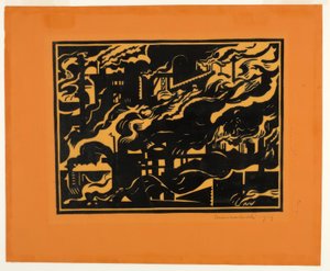 Hoogovens II door Edward Wadsworth