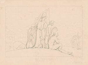 De Mooie Gertrude, Veilig voor Huidig Gevaar door Edward Webb, after George Elgar Hicks