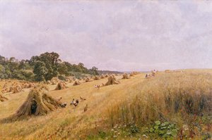Oogst op het korenveld door Edward Wilkins Waite