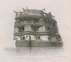 Zijne Majesteits Schip Asia door Edward William Cooke