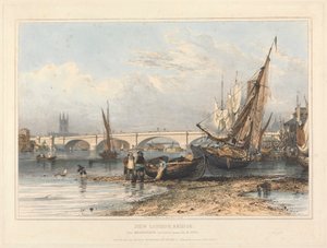 Nieuwe Londen Brug vanaf Billingsgate (laag water)