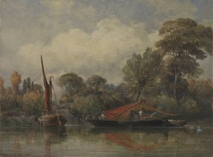 Tegenover mijn Huis in Barnes door Edward William Cooke