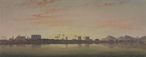 Pylonen bij Karnak, de Thebaanse bergen in de verte door Edward William Cooke