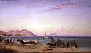 Salerno, Droognetten door Edward William Cooke